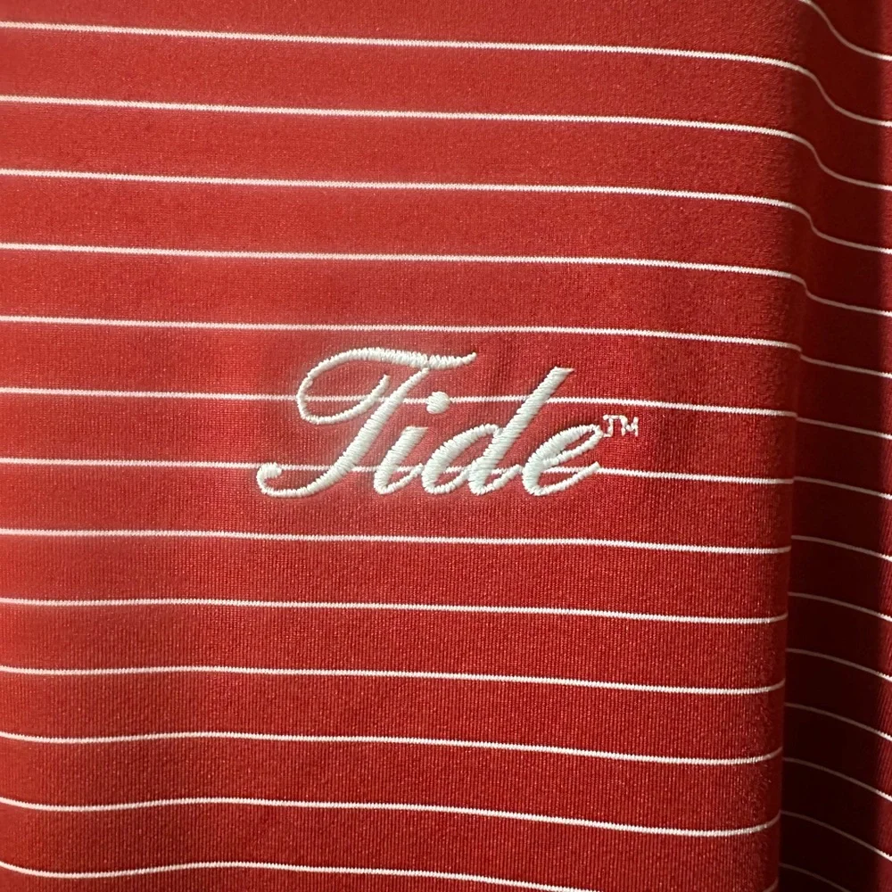 Alabama Men's Red Striped Tide Polo - Picture 2 of 4